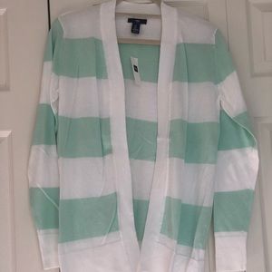 NWT Green & White GAP Cardigan